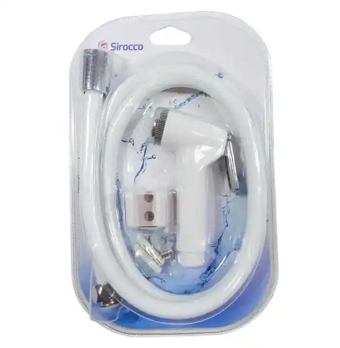 Sirocco Shut-Off Shower Set White