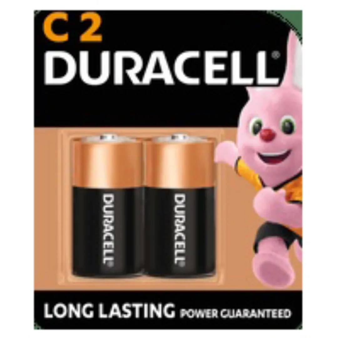 Duracell Type C Alkaline Battery C2 2 Pcs