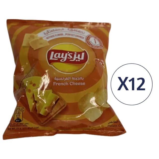 LAYS POTATO CHIPS FRENCH CHEESE 21GX12
