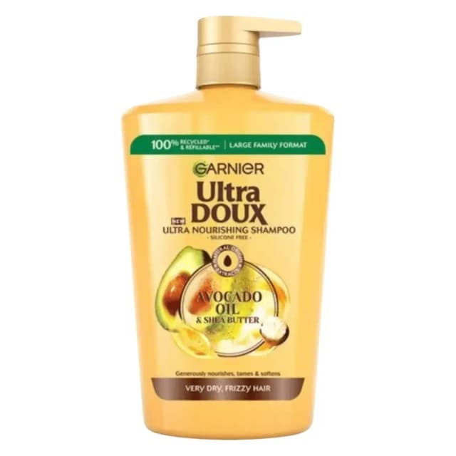 Garnier Ultra Doux Avocado Oil & Shea Butter Ultra Nourishing Shampoo 1L