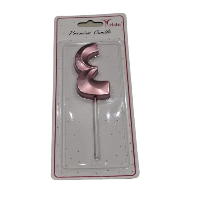 Trishi Premium Metallic Arabic Number Candle #4