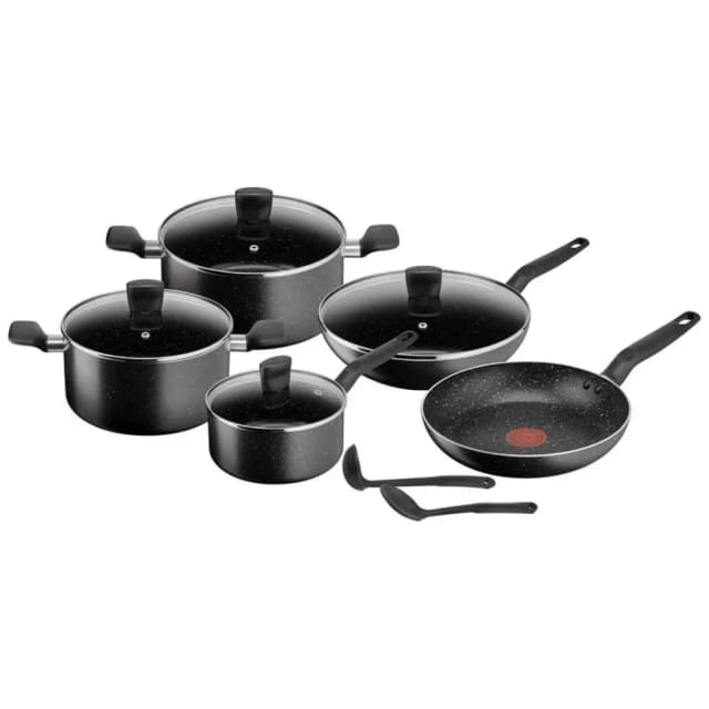Tefal Cooking Set 11 pcs Dark Stone