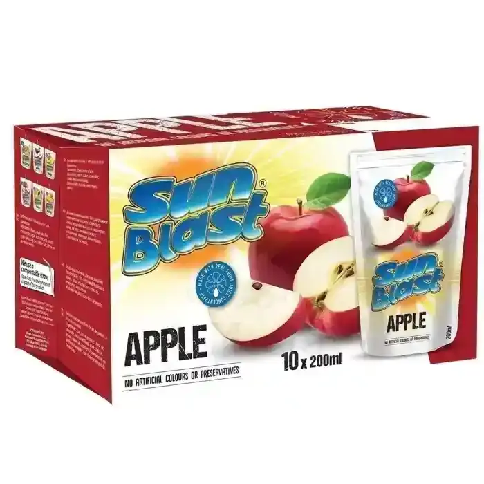Sun Blast Apple Juice 200mlx10 Pieces