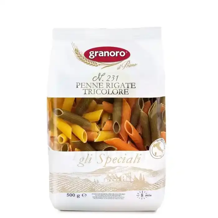 Granoro Pasta Penne Rigate Tricolore 500G