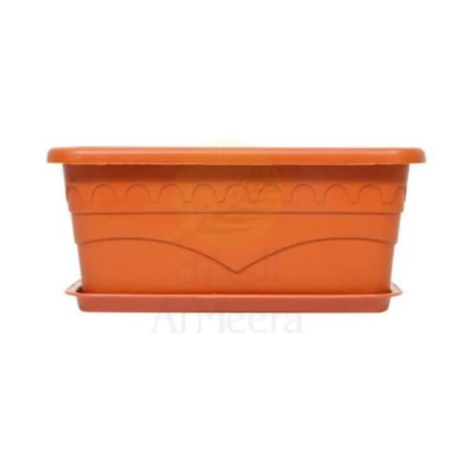 Fengua Pot & Saucer Rectangular 40 cm Model 3030