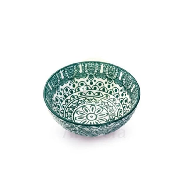 Che Brucia Bowl Green Arabesque 4.75 Inch D03-059