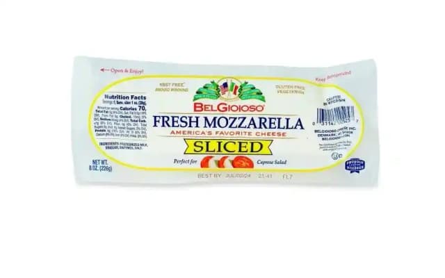 Belgioioso Fresh Mozzarella Cheese Sliced, 226g