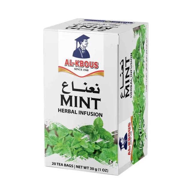Al-Kbous Tea Herbal Infusion Mint 20 Tea Bags 30 g