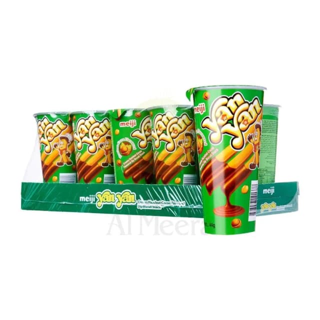 Meiji Yan Yan Chocolate & Hazelnut Dip Biscuit 44gx10 Pieces