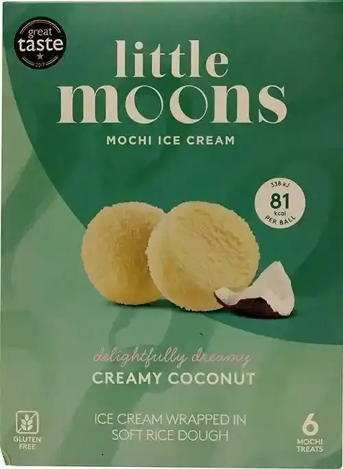 Little Moons Ice Cream Mochi Creamy Coconut Gluten Free 192g