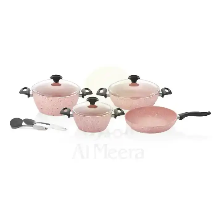 FALEZ PREMIUM COOKWARE SET 9PCS PINK