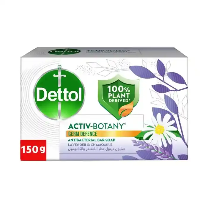 Dettol Activ-Botany Bar Soap, Lavender & Chamomile Scent, 150G