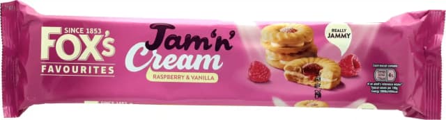 Foxs Jam&Crm Raspberry Bisc150G