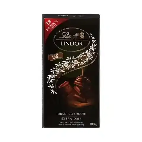 LINDT LINDOR 60% EXTRA DARK 100G