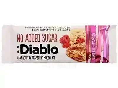 Diablo SF Cran and Rasp Muesli Bar 30 gm