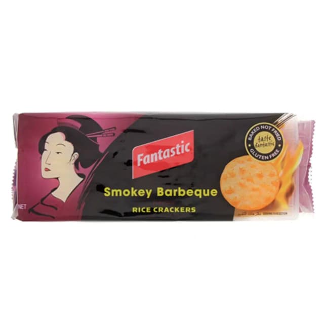 FANTASTIC SMOKEY BBQ RICE CRCKERS 100G