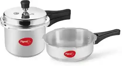 Pigeon Aluminum Combo Pressure Cooker 3+2L