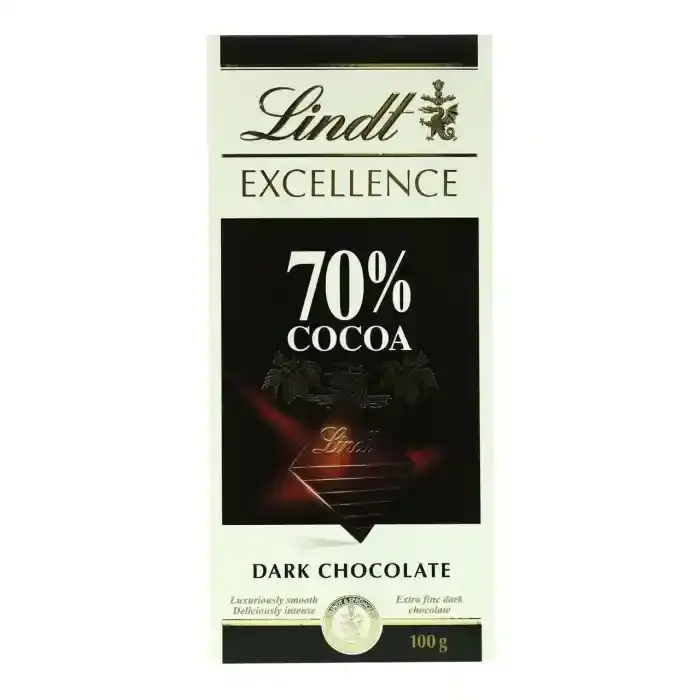 Lindt Excellence Dark Chocolate 70% Cocoa 100 Grams