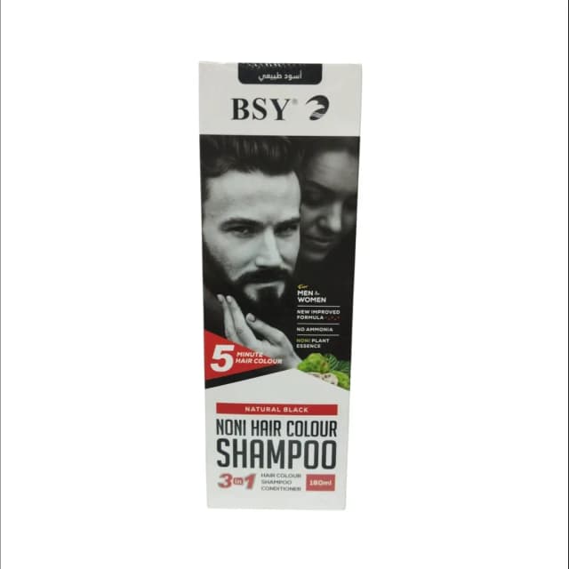BSY Noni Natural Black Hair Color Shampoo 180 ml