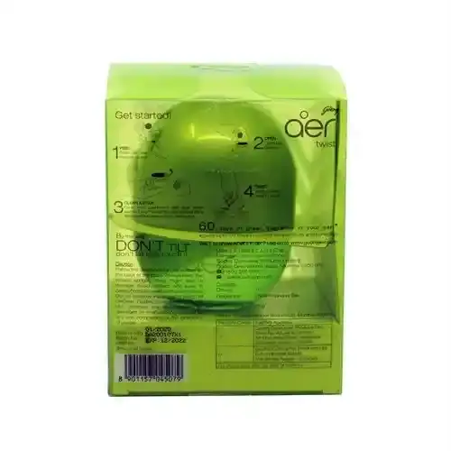 Godrej Aer Twist Gel Car Air Freshener - Fresh Lush Green, 45g