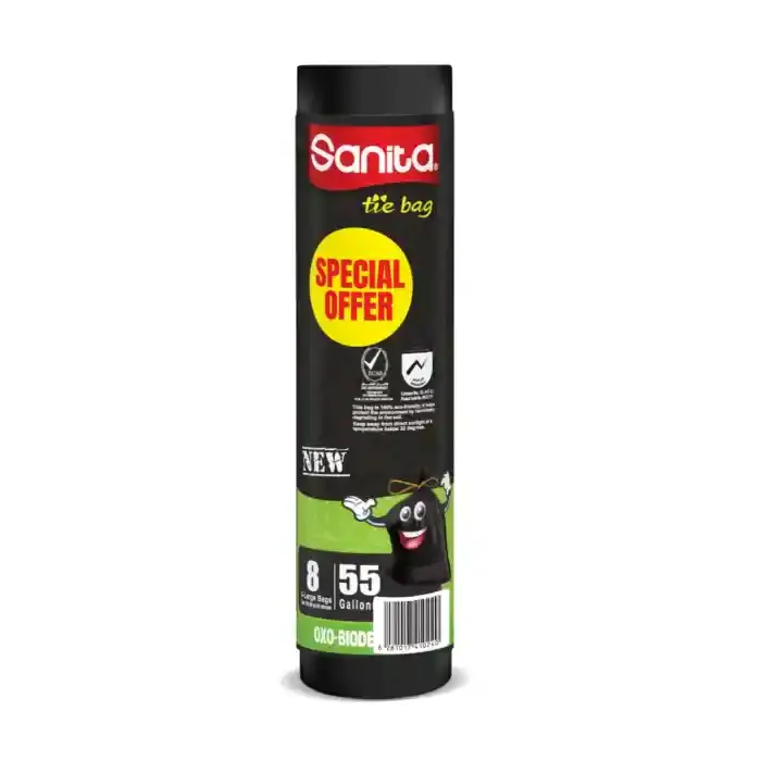 Sanita Tie Bag 55G 8 Bags 100x84cm