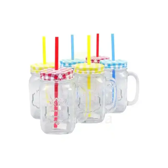 BORGONOVO COUNTRY MUG with STRAW 6PCS