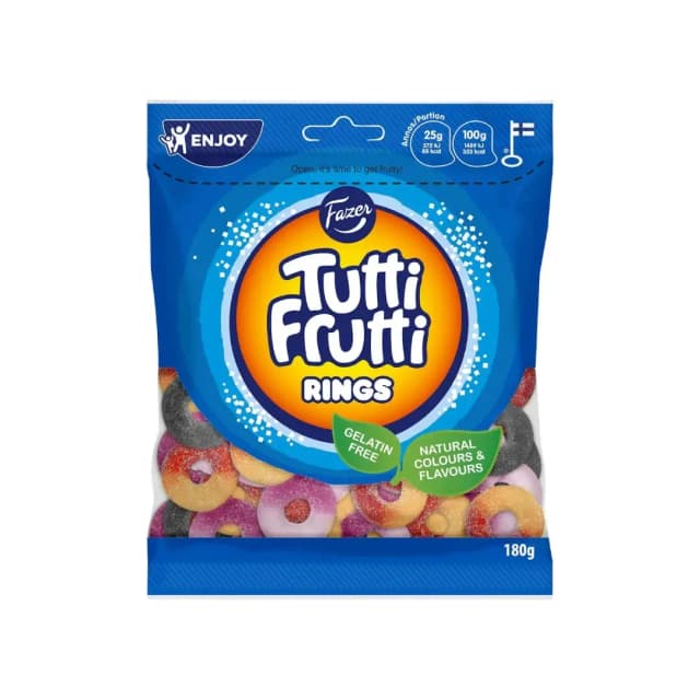 Fazer Tutti Frutti Jellies Rings 120g