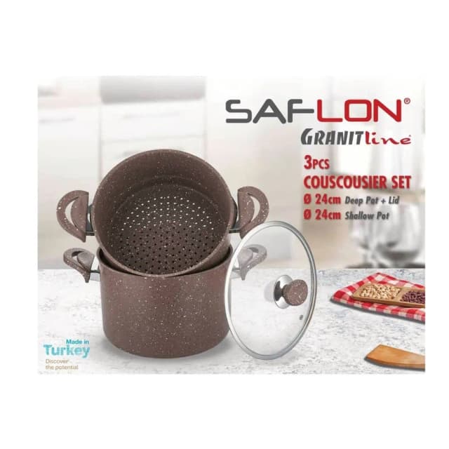 Saflon Couscousier Set 3-Piece 24cm