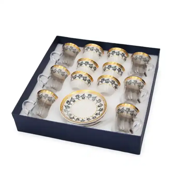 Al Rahal Tea Set 18-Piece Gray BL-516