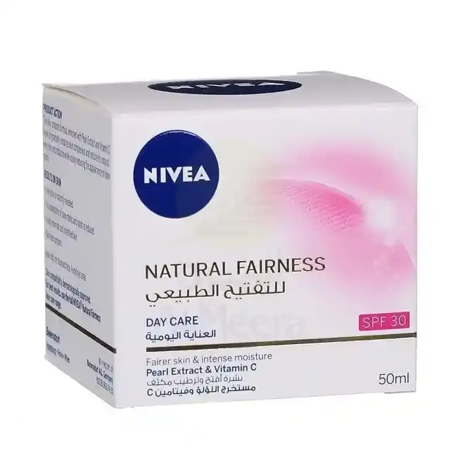 Nivea Natural Glow Day Face Cream Pearl Extracts & Vitamin C SPF 30 Even Skin Tone 50ml