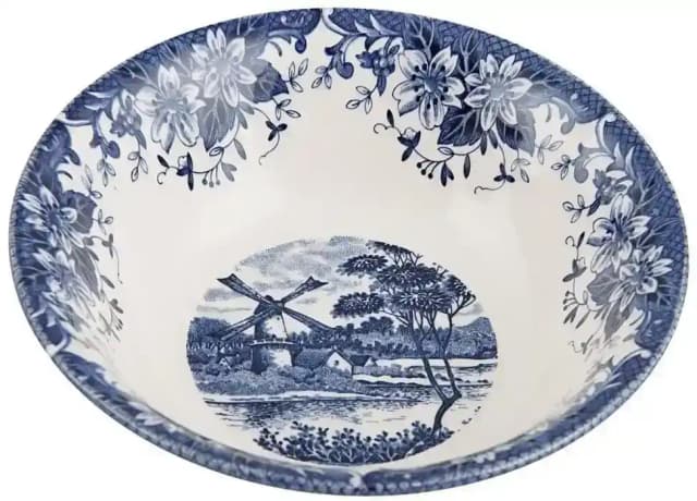Claytan Windmill Bowl Blue, 15.7Cm