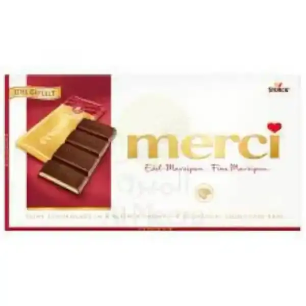 Storck Merci Marzipan Chocolate Tab, 100g