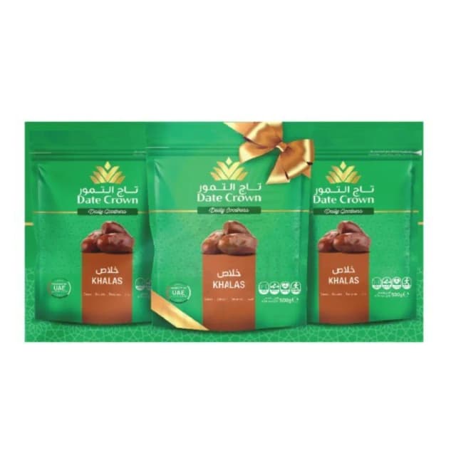 Date Crown Khalas Dates 500gx3 Pieces