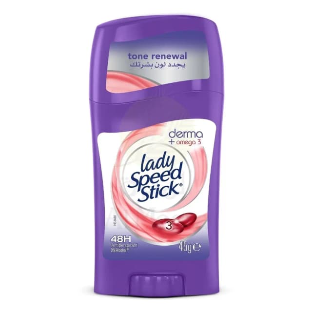 Lady Speed Stick Derma Skin Tone Renewal Omega Antiperspirant Deodorant for Women Deo Stick 45g