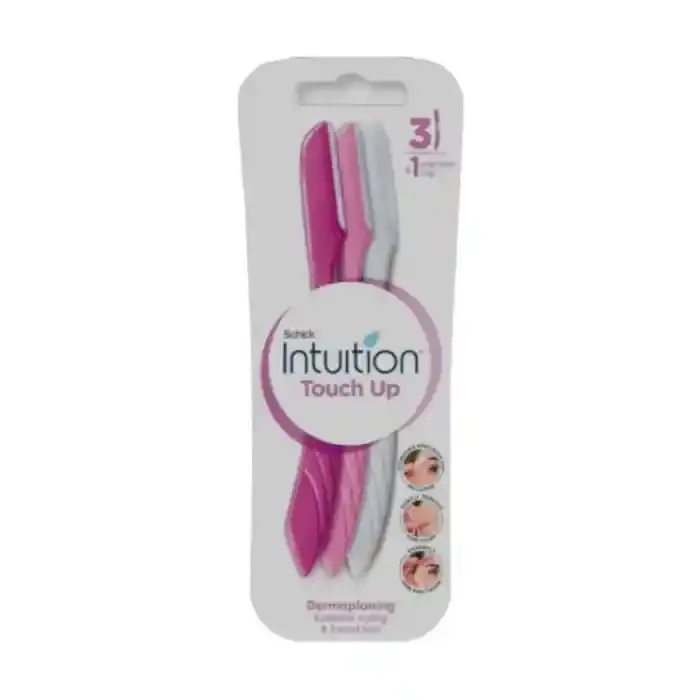 Schick Women Intuition Touch-Up Dermaplaning Eyebrow Styling & Facial Hair Razors 3 Pcs