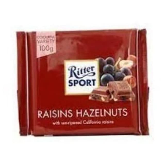 Ritter Sport Chocolate Raisin & Hazelnut 100g