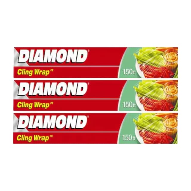 Diamond Cling Wrap 150ftx45cmx3 Pieces 25% Off