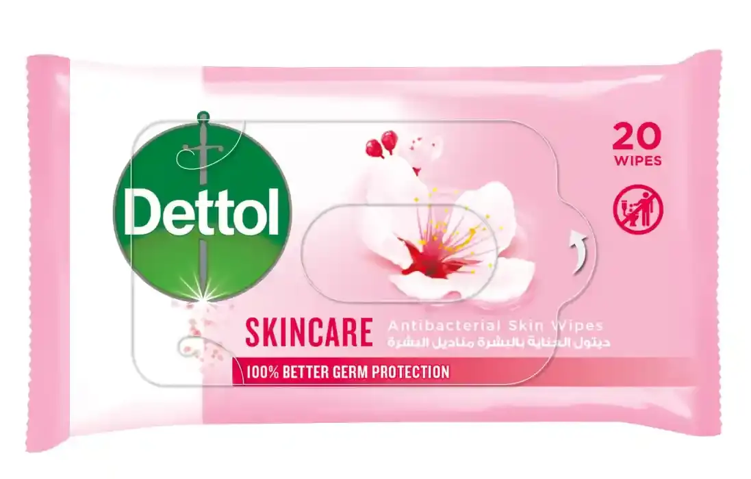 Dettol Skincare Antibacterial Skin Wipes 20 Pcs