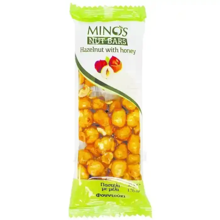 Minos Nut Bars Hazelnut With Honey 50G