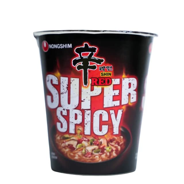 Nongshim Shin Red Super Spicy Ramyun Noodles Soup Cup 68g