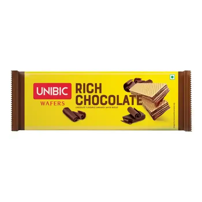 Unibic Rich Chocolate Sandwich Wafer Biscuits with Free UBU Sticker, 100g