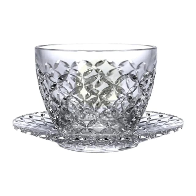 Vague Glass Bowls 12pcs & Saucers