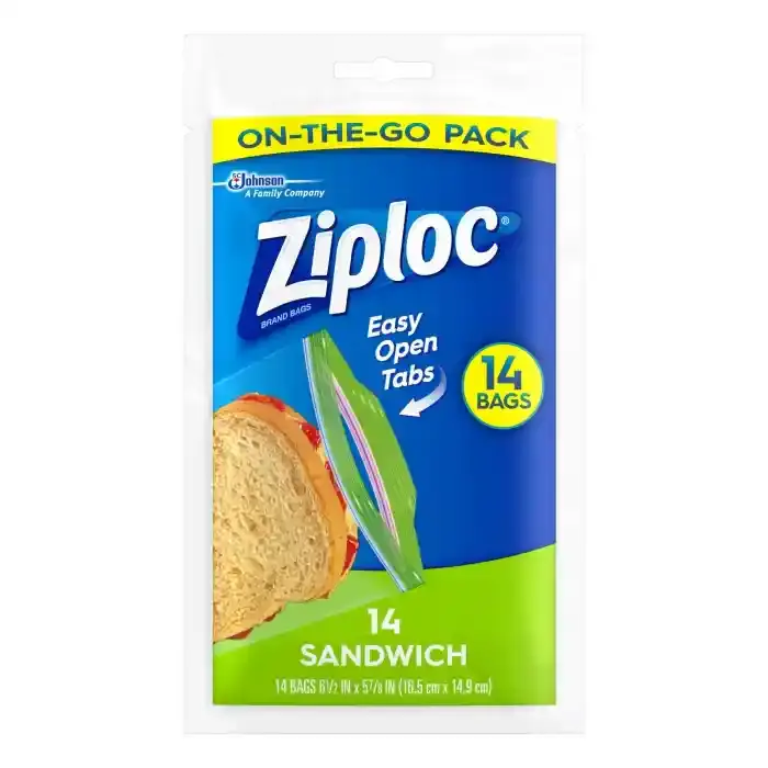 Ziploc Sandwich Bags, 14 Bags