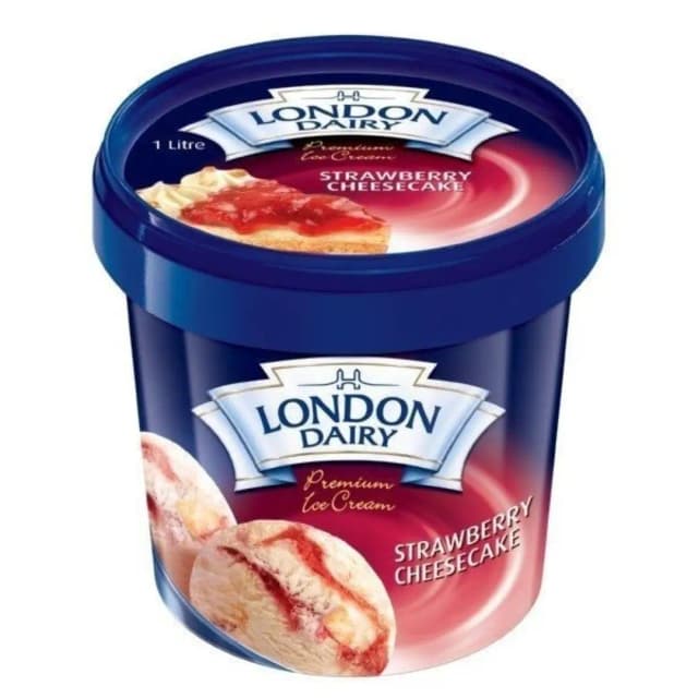London Dairy Ice Cream Strawberry Cheesecake 1 Liter