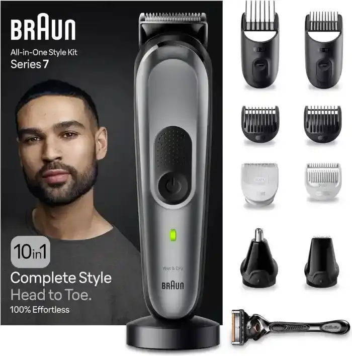 Braun Trimmer Black/Silver Grey MGK7420