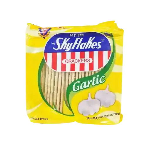 Sky Flakes Crackers with Garlic Flavor 25 g x 8