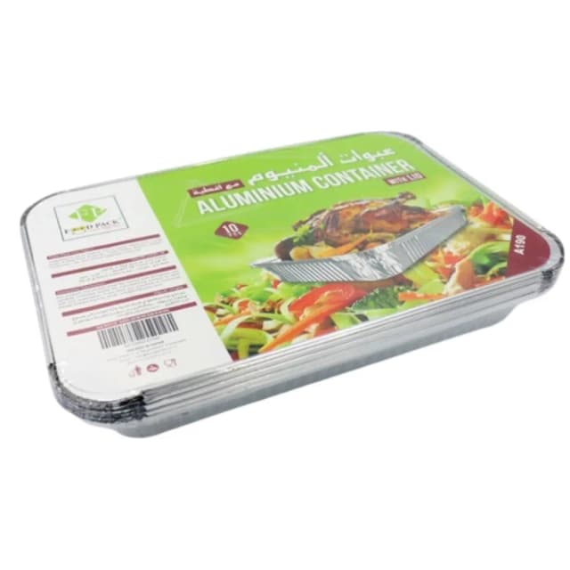 Food Pack Aluminum Container 10 Pcs A190