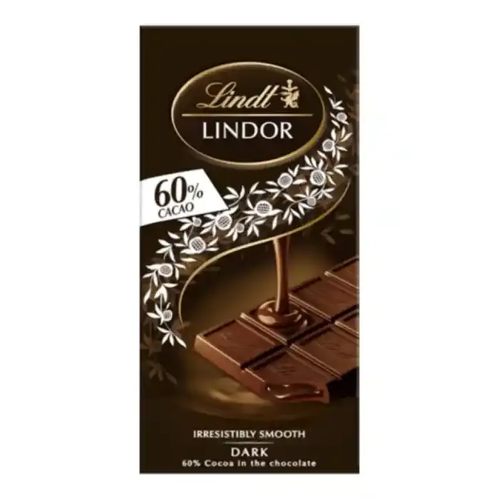 Lindt Lindor Dark Chocolate 60% Cacao Tablet 100g