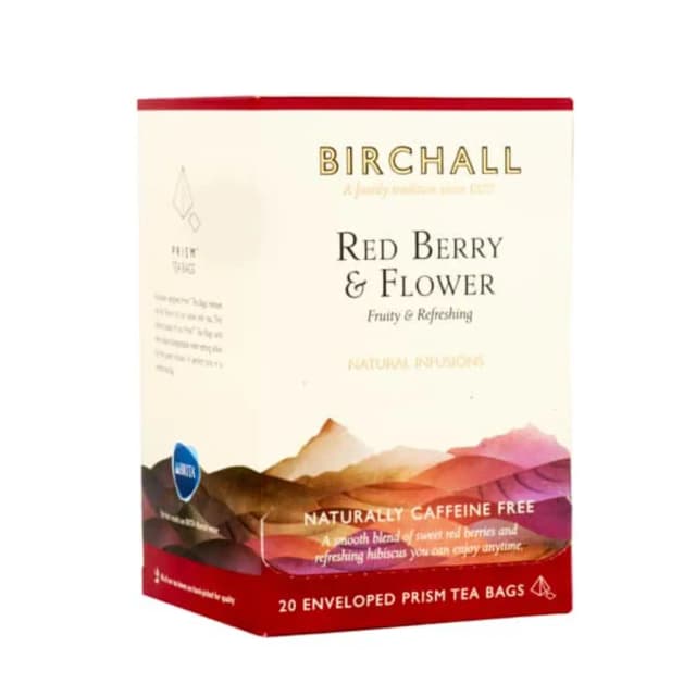 Birchall Red Berry & Flower Tea 20 Envelopes Prism Tea Bags 80 g