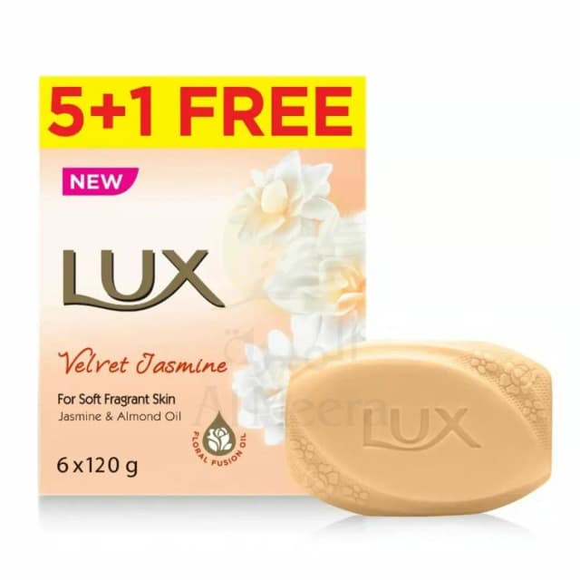 Lux Bar Velvet Jasmine 120gx6 Pieces